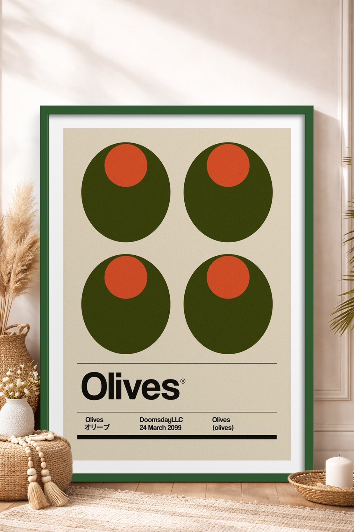 HOMEPACK Ahşap Çerçeveli Tablo Çerçeveli Poster Sanatsal Modern Duvar Dekoru TK-932