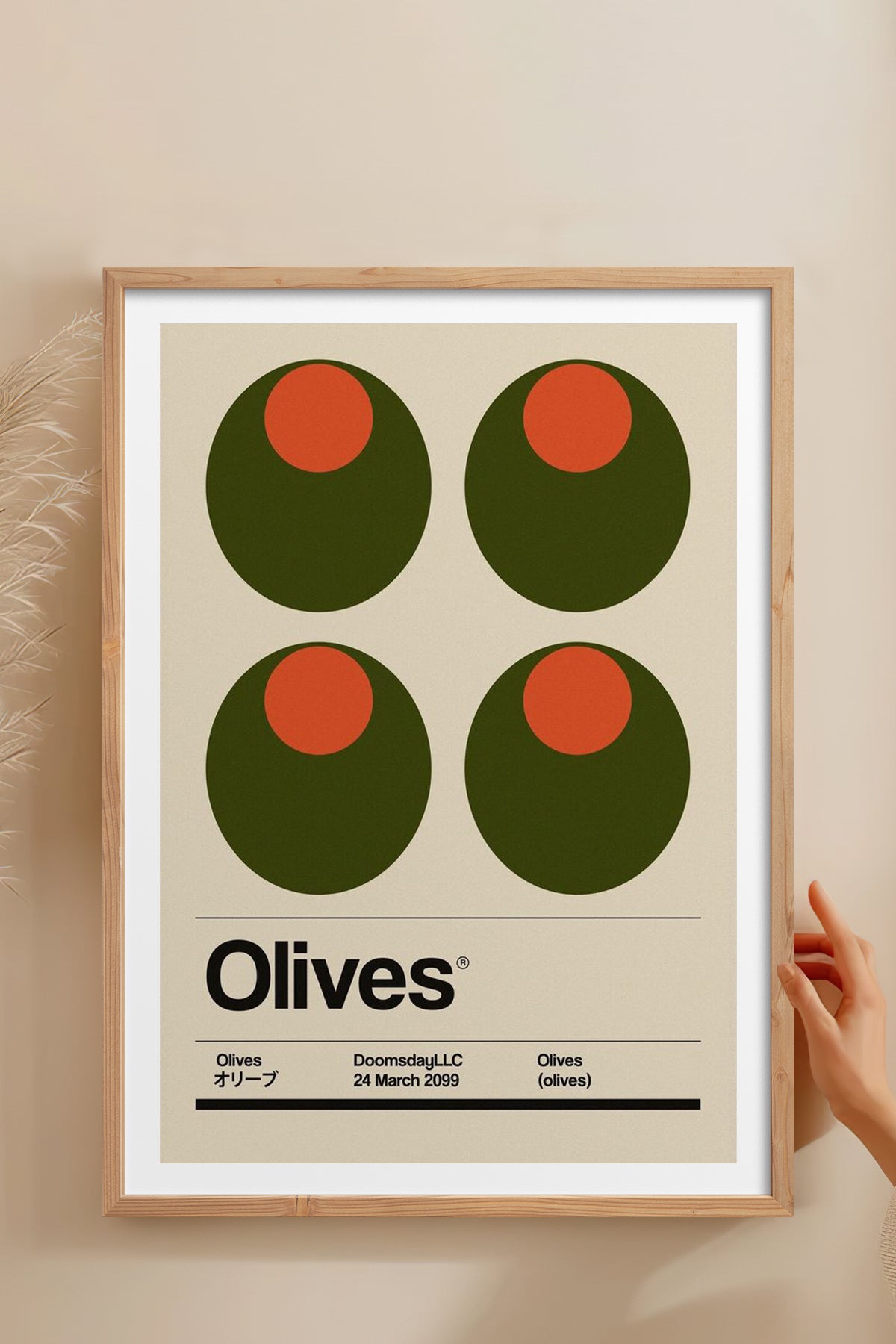 HOMEPACK Ahşap Çerçeveli Tablo Çerçeveli Poster Sanatsal Modern Duvar Dekoru TK-932