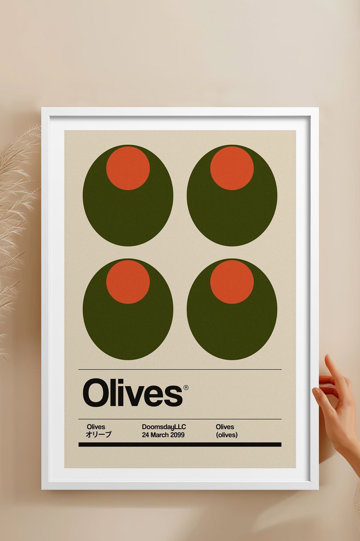 HOMEPACK Ahşap Çerçeveli Tablo Çerçeveli Poster Sanatsal Modern Duvar Dekoru TK-932