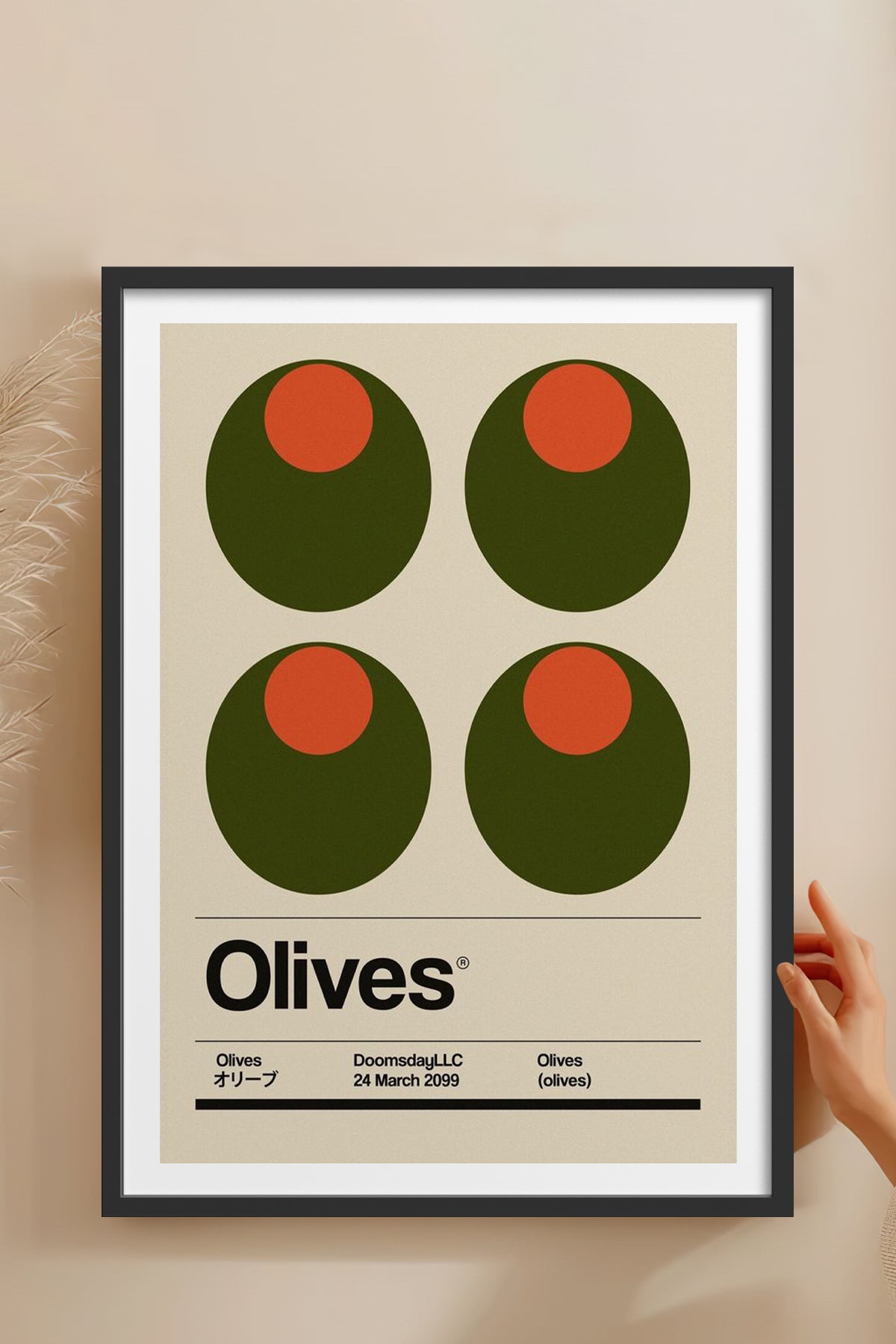 HOMEPACK Ahşap Çerçeveli Tablo Çerçeveli Poster Sanatsal Modern Duvar Dekoru TK-932