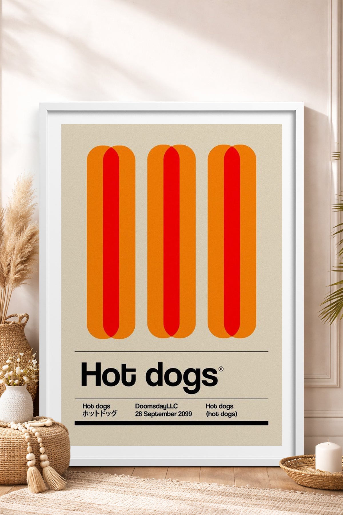 HOMEPACK Ahşap Çerçeveli Tablo Çerçeveli Poster Sanatsal Modern Duvar Dekoru TK-933