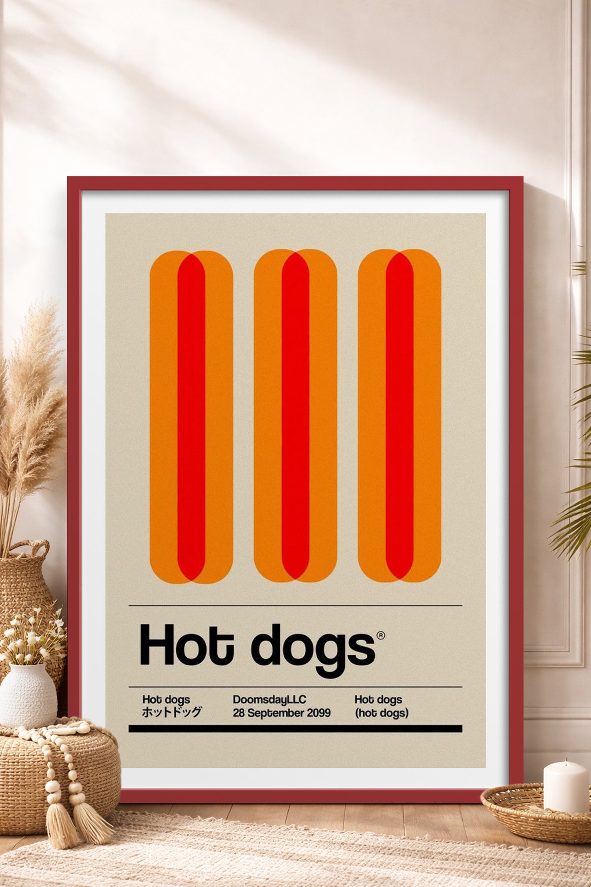 HOMEPACK Ahşap Çerçeveli Tablo Çerçeveli Poster Sanatsal Modern Duvar Dekoru TK-933