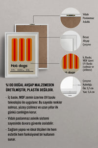 HOMEPACK Ahşap Çerçeveli Tablo Çerçeveli Poster Sanatsal Modern Duvar Dekoru TK-933