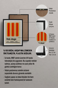 HOMEPACK Ahşap Çerçeveli Tablo Çerçeveli Poster Sanatsal Modern Duvar Dekoru TK-933