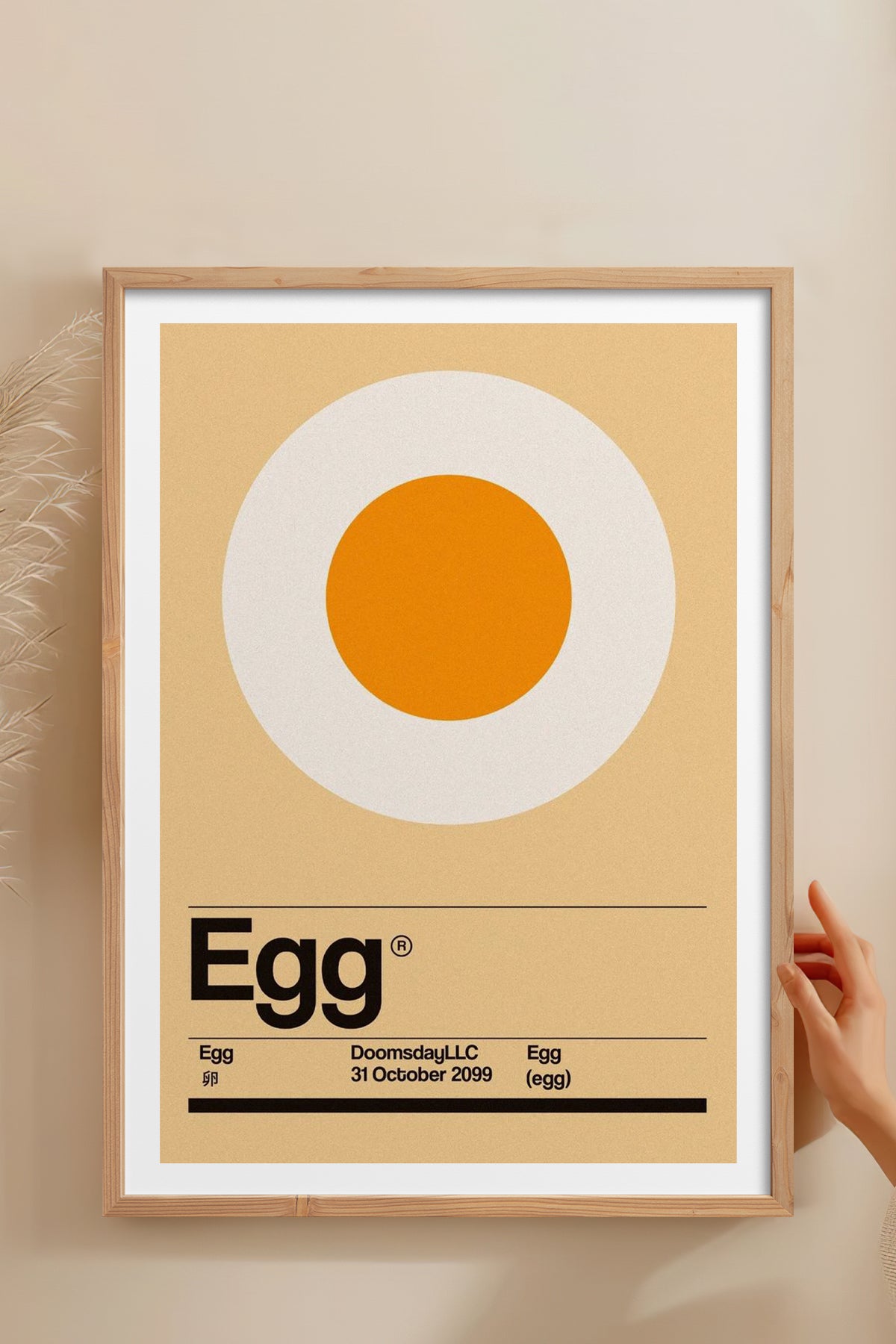HOMEPACK Ahşap Çerçeveli Tablo Çerçeveli Poster Sanatsal Modern Duvar Dekoru TK-934