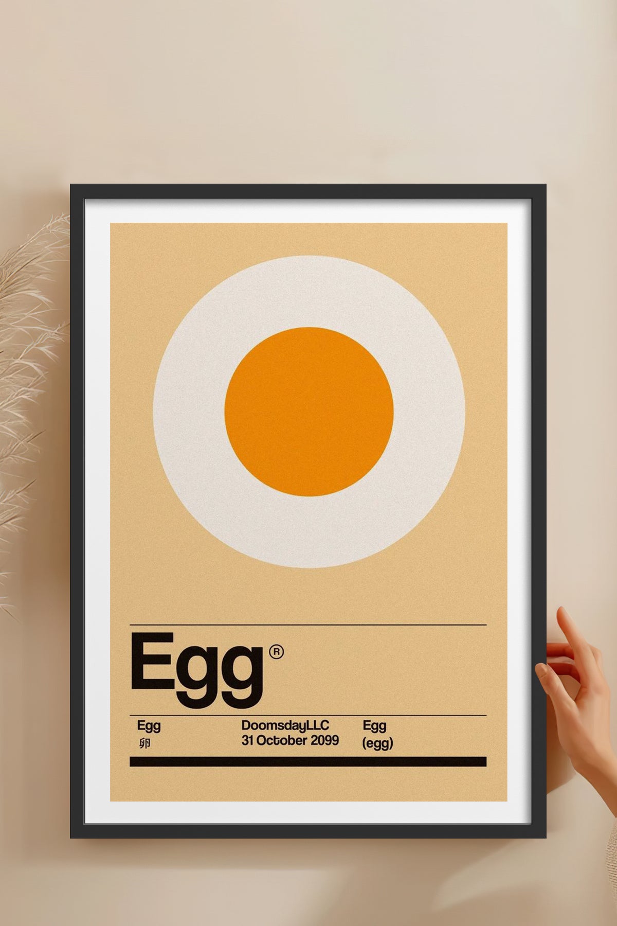 HOMEPACK Ahşap Çerçeveli Tablo Çerçeveli Poster Sanatsal Modern Duvar Dekoru TK-934