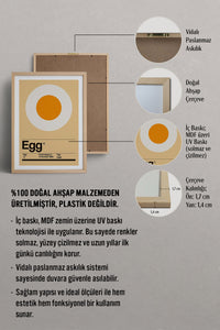 HOMEPACK Ahşap Çerçeveli Tablo Çerçeveli Poster Sanatsal Modern Duvar Dekoru TK-934