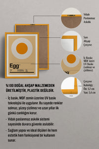 HOMEPACK Ahşap Çerçeveli Tablo Çerçeveli Poster Sanatsal Modern Duvar Dekoru TK-934