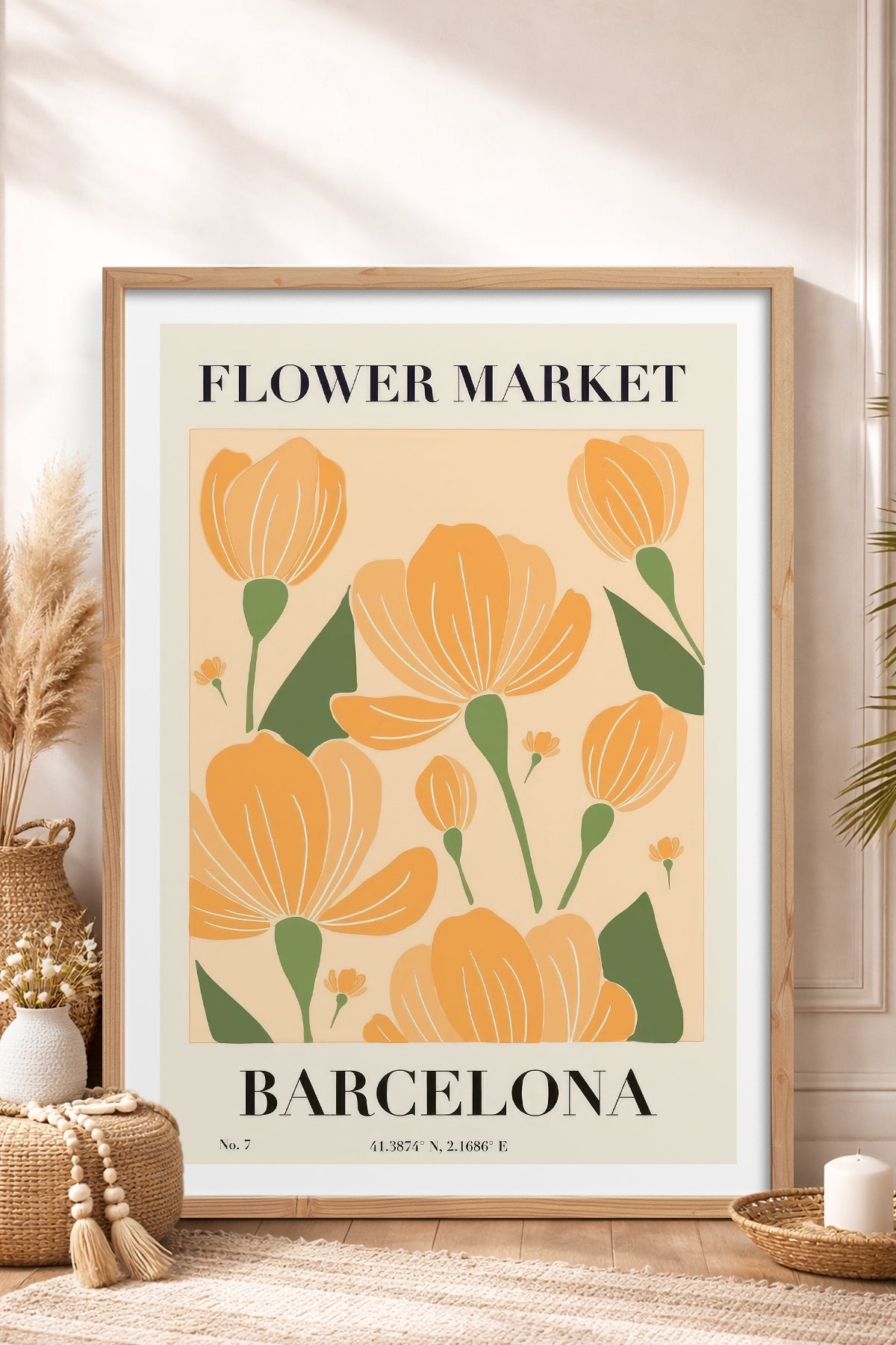HOMEPACK Ahşap Çerçeveli Tablo Çerçeveli Poster Sanatsal Modern Duvar Dekoru TK-938