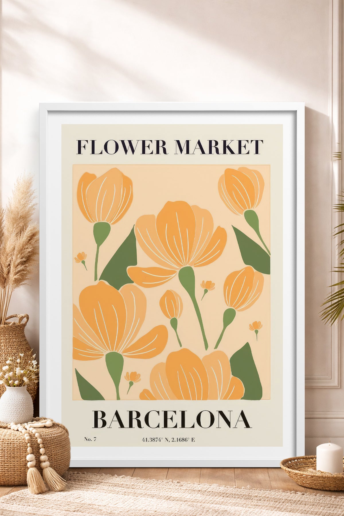 HOMEPACK Ahşap Çerçeveli Tablo Çerçeveli Poster Sanatsal Modern Duvar Dekoru TK-938