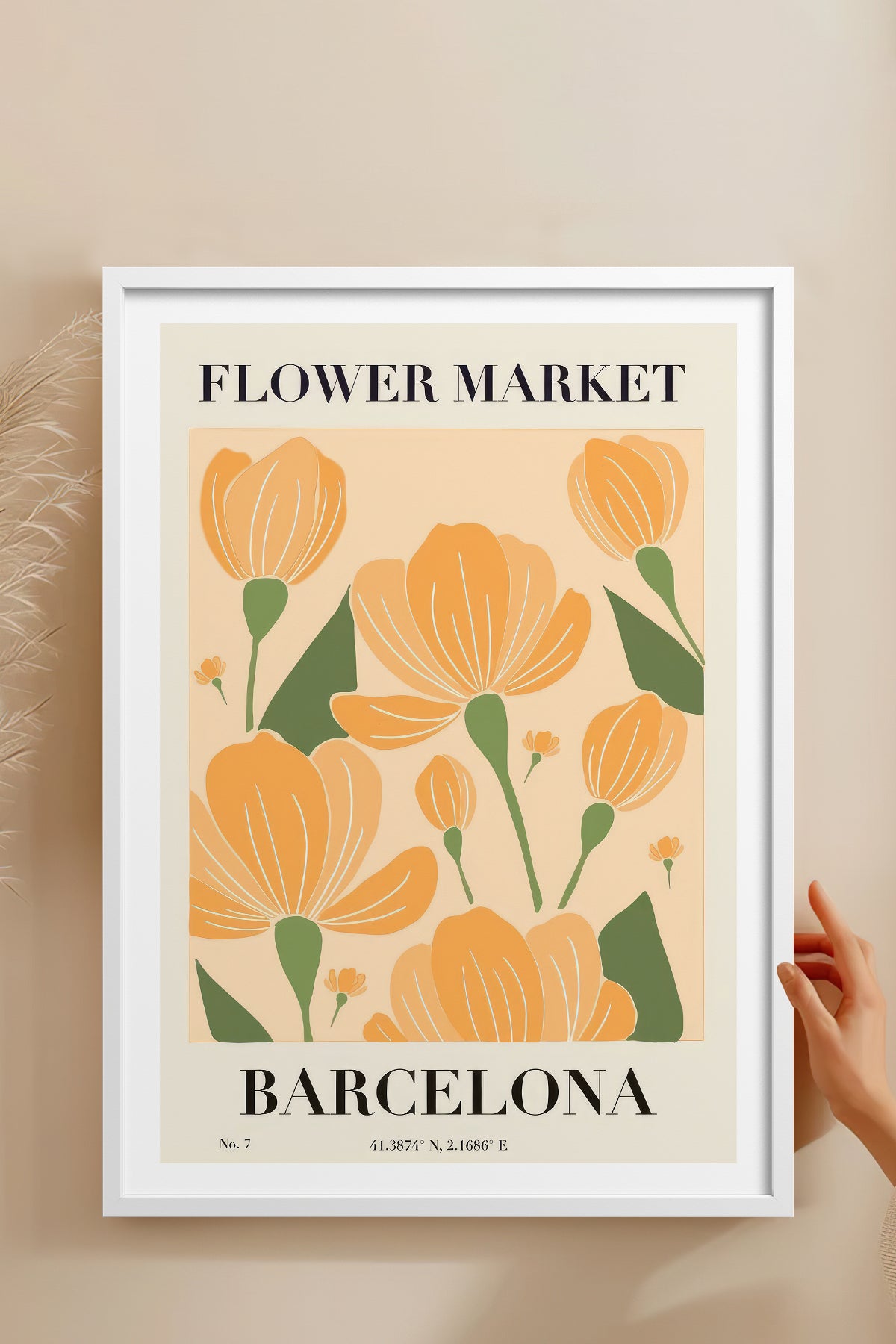 HOMEPACK Ahşap Çerçeveli Tablo Çerçeveli Poster Sanatsal Modern Duvar Dekoru TK-938