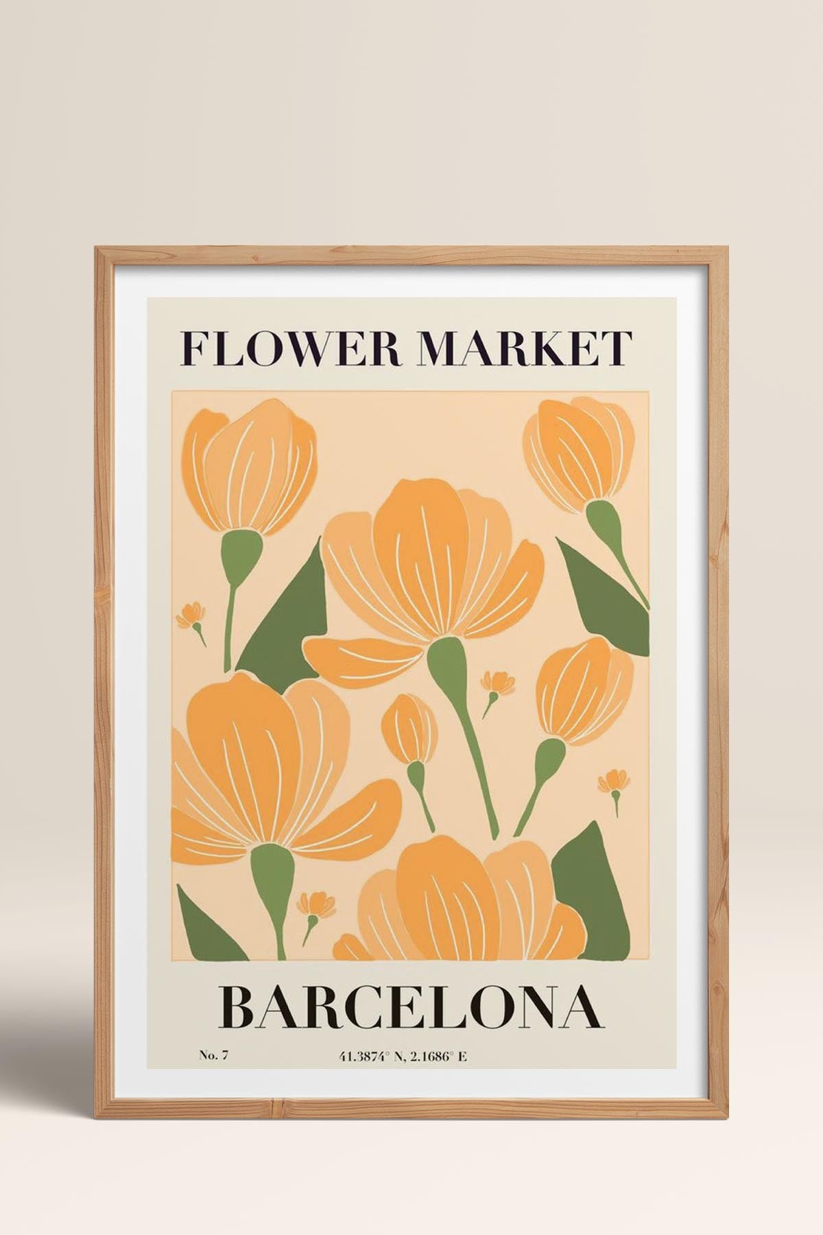 HOMEPACK Ahşap Çerçeveli Tablo Çerçeveli Poster Sanatsal Modern Duvar Dekoru TK-938