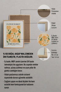 HOMEPACK Ahşap Çerçeveli Tablo Çerçeveli Poster Sanatsal Modern Duvar Dekoru TK-938