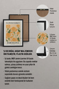 HOMEPACK Ahşap Çerçeveli Tablo Çerçeveli Poster Sanatsal Modern Duvar Dekoru TK-938