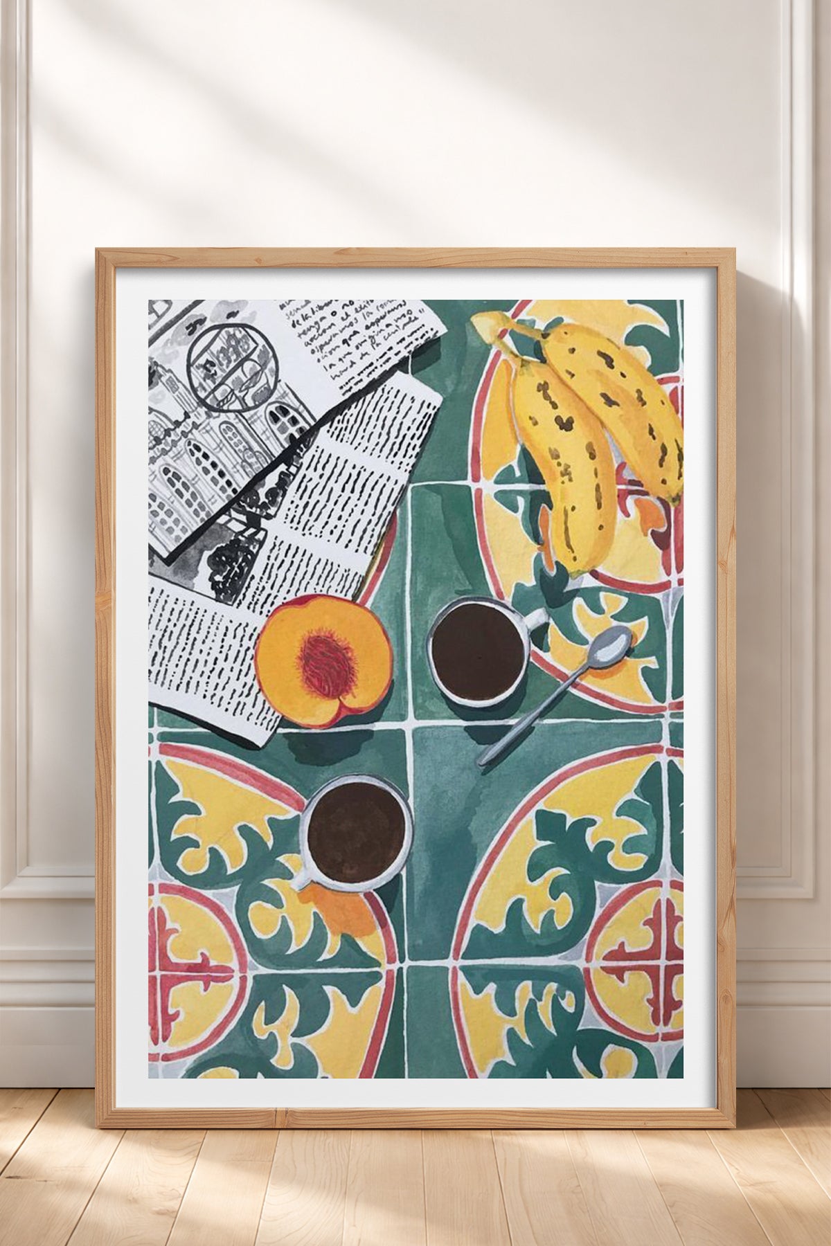 HOMEPACK Ahşap Çerçeveli Tablo Çerçeveli Poster Sanatsal Modern Duvar Dekoru TK-945