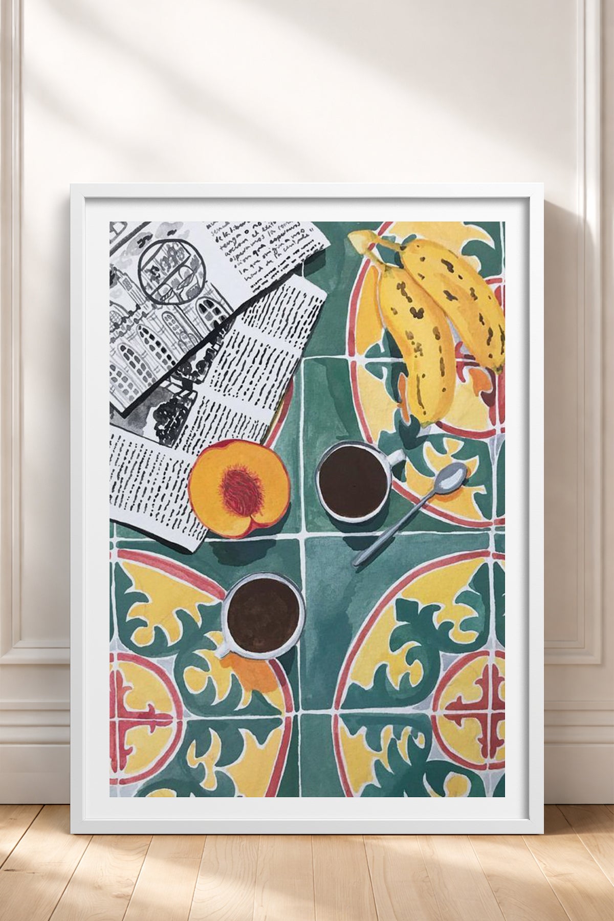 HOMEPACK Ahşap Çerçeveli Tablo Çerçeveli Poster Sanatsal Modern Duvar Dekoru TK-945