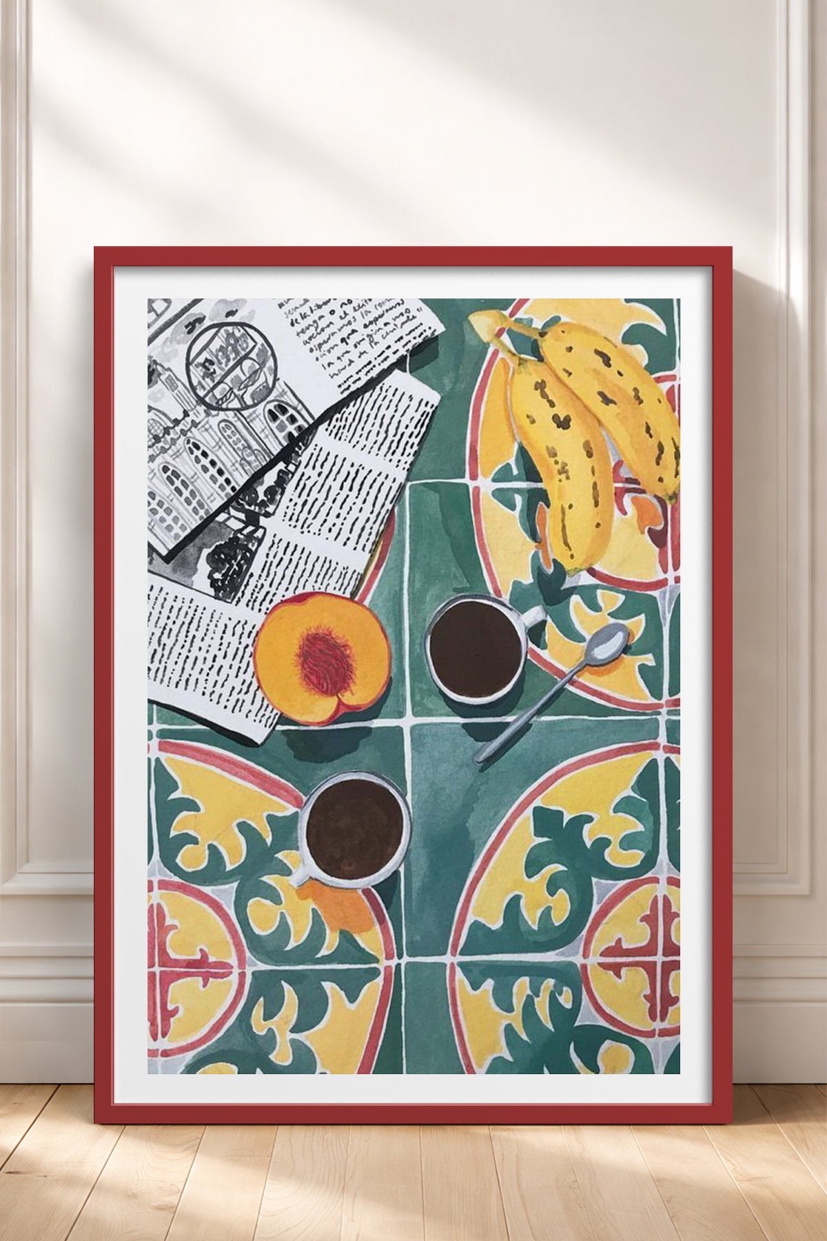 HOMEPACK Ahşap Çerçeveli Tablo Çerçeveli Poster Sanatsal Modern Duvar Dekoru TK-945