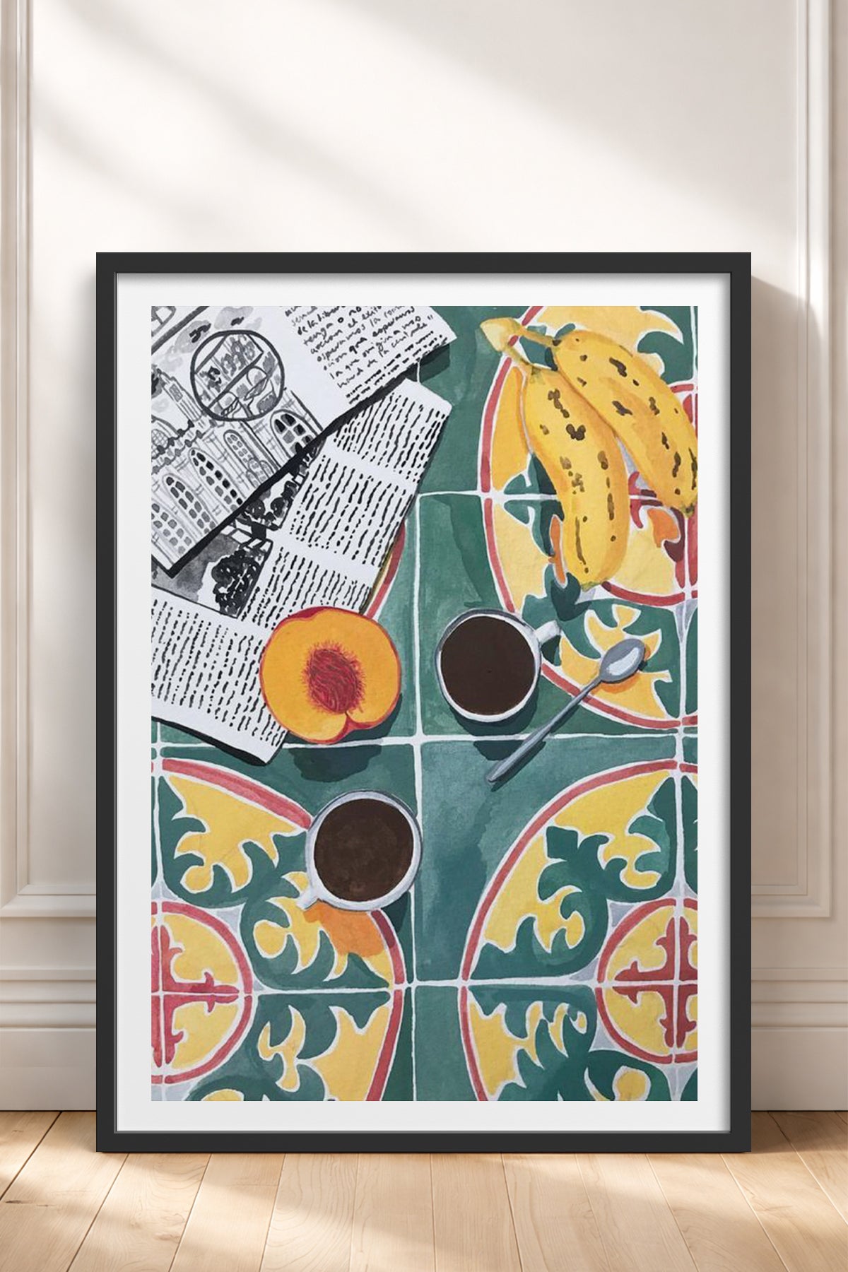 HOMEPACK Ahşap Çerçeveli Tablo Çerçeveli Poster Sanatsal Modern Duvar Dekoru TK-945