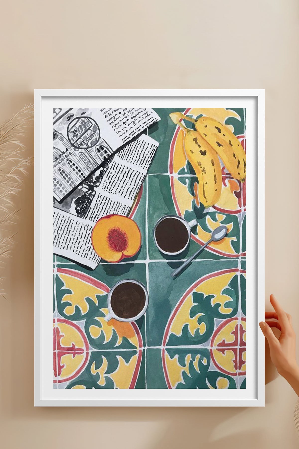 HOMEPACK Ahşap Çerçeveli Tablo Çerçeveli Poster Sanatsal Modern Duvar Dekoru TK-945