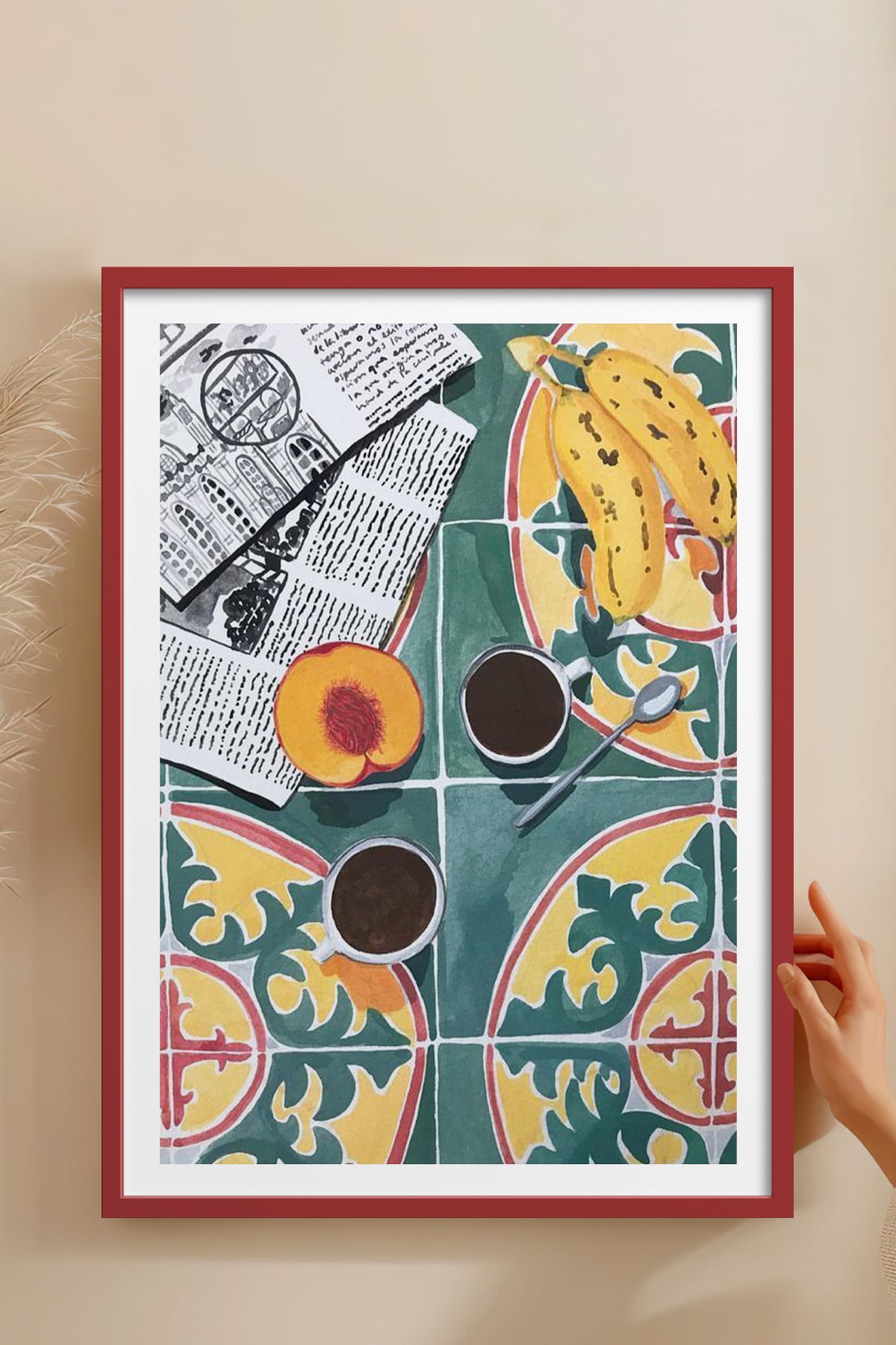 HOMEPACK Ahşap Çerçeveli Tablo Çerçeveli Poster Sanatsal Modern Duvar Dekoru TK-945