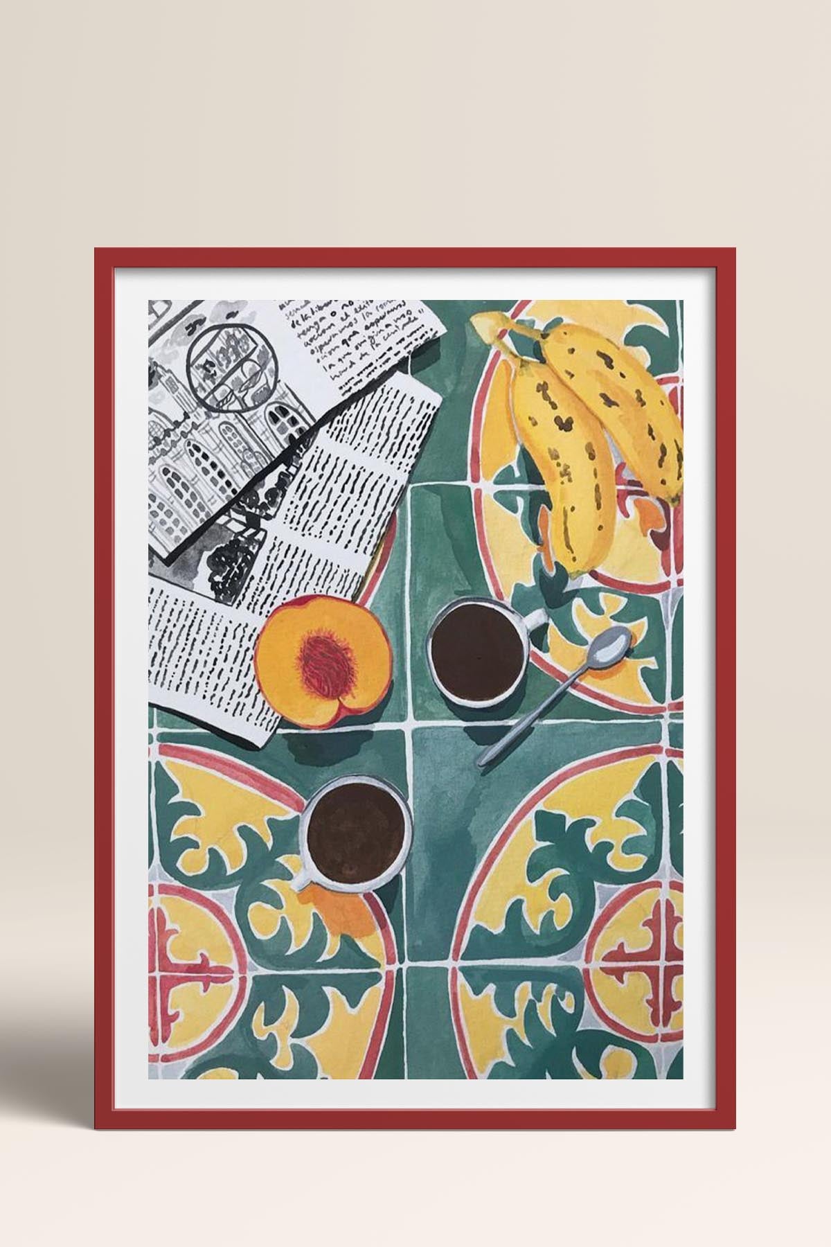 HOMEPACK Ahşap Çerçeveli Tablo Çerçeveli Poster Sanatsal Modern Duvar Dekoru TK-945