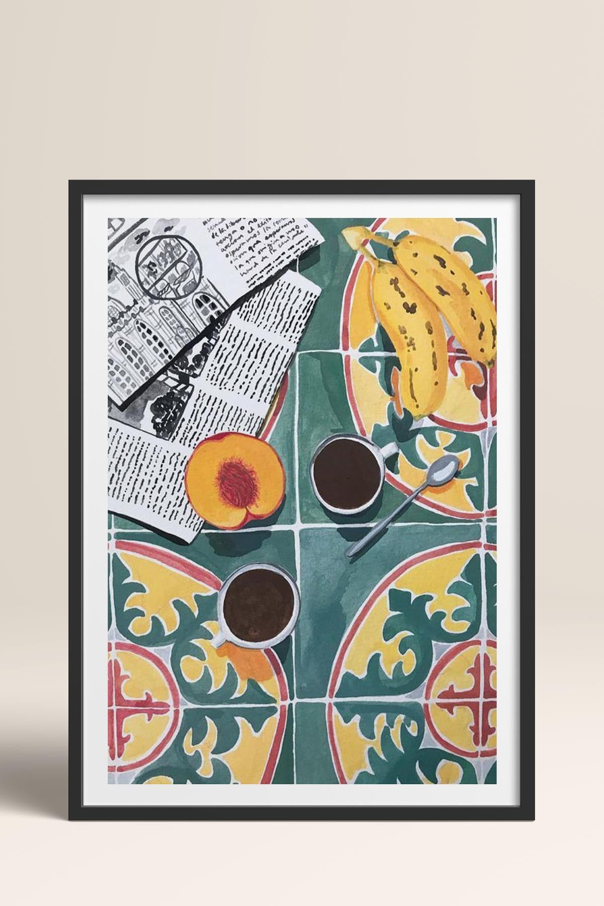 HOMEPACK Ahşap Çerçeveli Tablo Çerçeveli Poster Sanatsal Modern Duvar Dekoru TK-945