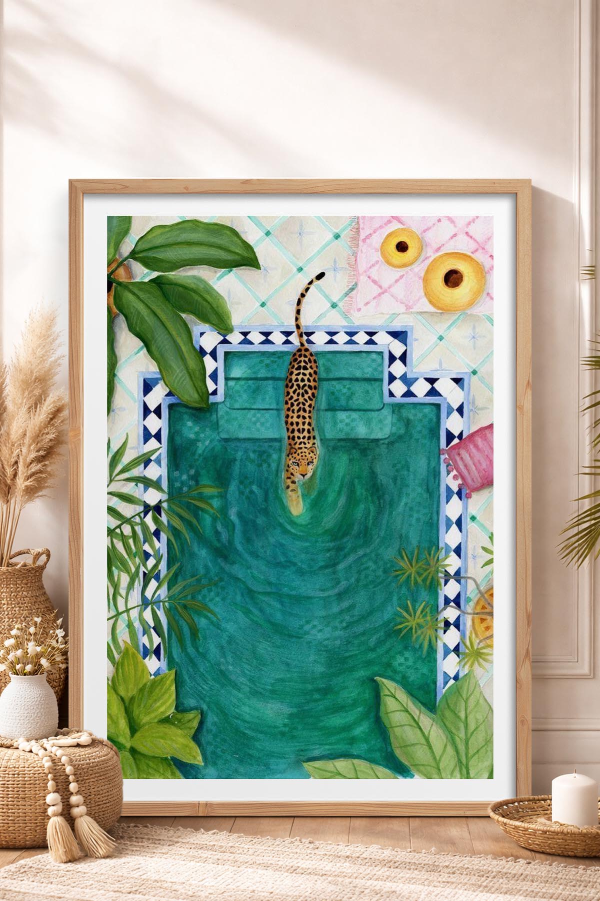 HOMEPACK Ahşap Çerçeveli Tablo Çerçeveli Poster Sanatsal Modern Duvar Dekoru TK-946