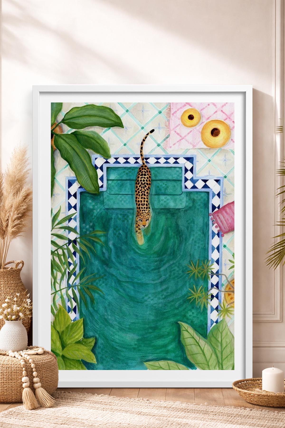 HOMEPACK Ahşap Çerçeveli Tablo Çerçeveli Poster Sanatsal Modern Duvar Dekoru TK-946