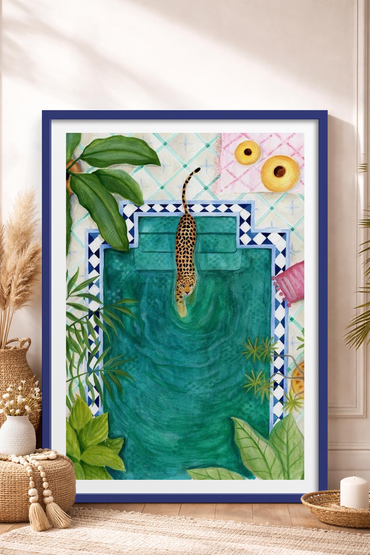 HOMEPACK Ahşap Çerçeveli Tablo Çerçeveli Poster Sanatsal Modern Duvar Dekoru TK-946
