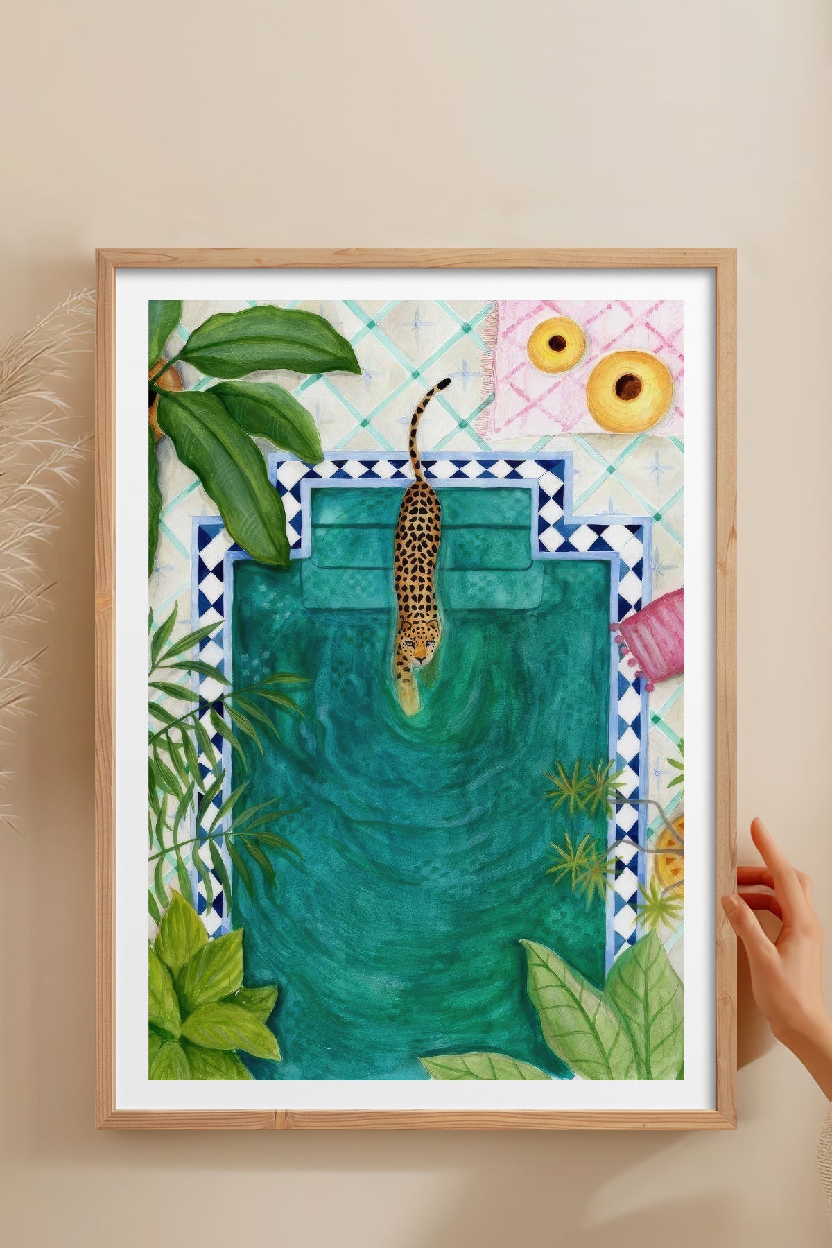 HOMEPACK Ahşap Çerçeveli Tablo Çerçeveli Poster Sanatsal Modern Duvar Dekoru TK-946