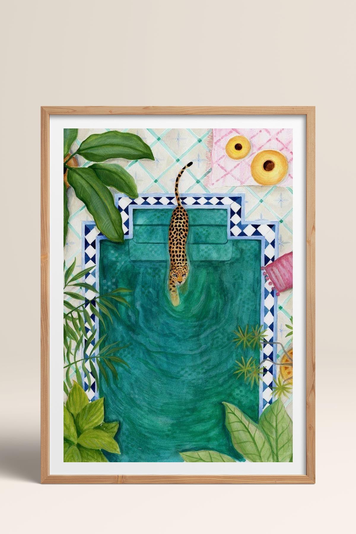 HOMEPACK Ahşap Çerçeveli Tablo Çerçeveli Poster Sanatsal Modern Duvar Dekoru TK-946