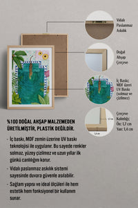 HOMEPACK Ahşap Çerçeveli Tablo Çerçeveli Poster Sanatsal Modern Duvar Dekoru TK-946