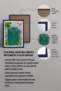 HOMEPACK Ahşap Çerçeveli Tablo Çerçeveli Poster Sanatsal Modern Duvar Dekoru TK-946