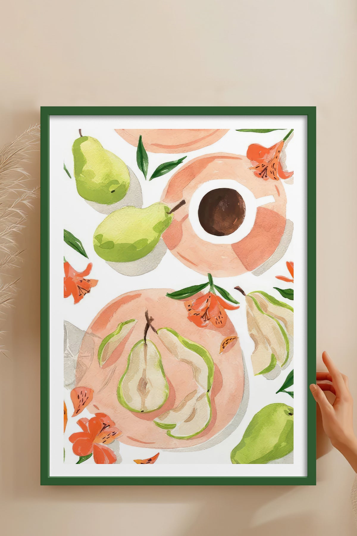 HOMEPACK Ahşap Çerçeveli Tablo Çerçeveli Poster Sanatsal Modern Duvar Dekoru TK-947