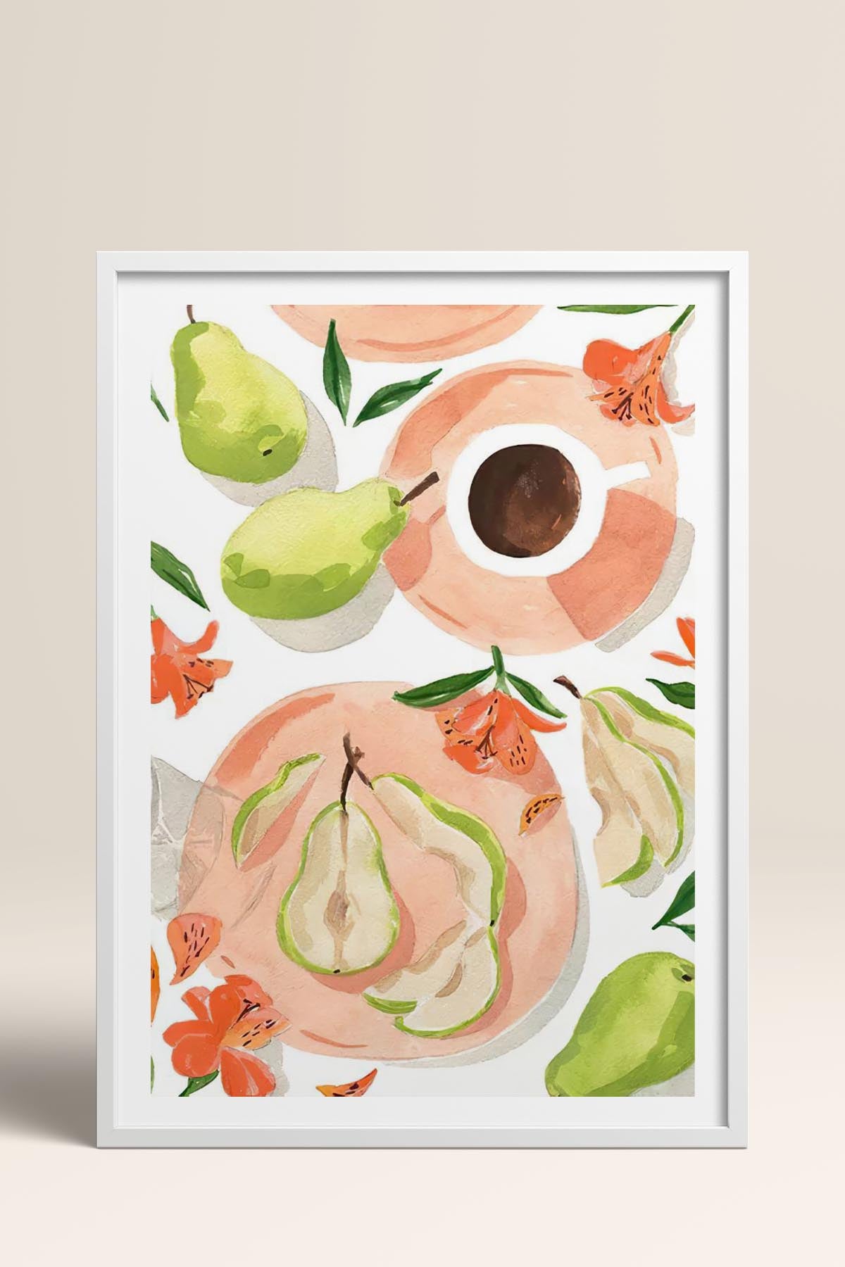 HOMEPACK Ahşap Çerçeveli Tablo Çerçeveli Poster Sanatsal Modern Duvar Dekoru TK-947