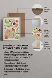 HOMEPACK Ahşap Çerçeveli Tablo Çerçeveli Poster Sanatsal Modern Duvar Dekoru TK-947
