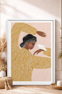 HOMEPACK Ahşap Çerçeveli Tablo Çerçeveli Poster Sanatsal Modern Duvar Dekoru TK-951