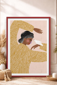 HOMEPACK Ahşap Çerçeveli Tablo Çerçeveli Poster Sanatsal Modern Duvar Dekoru TK-951