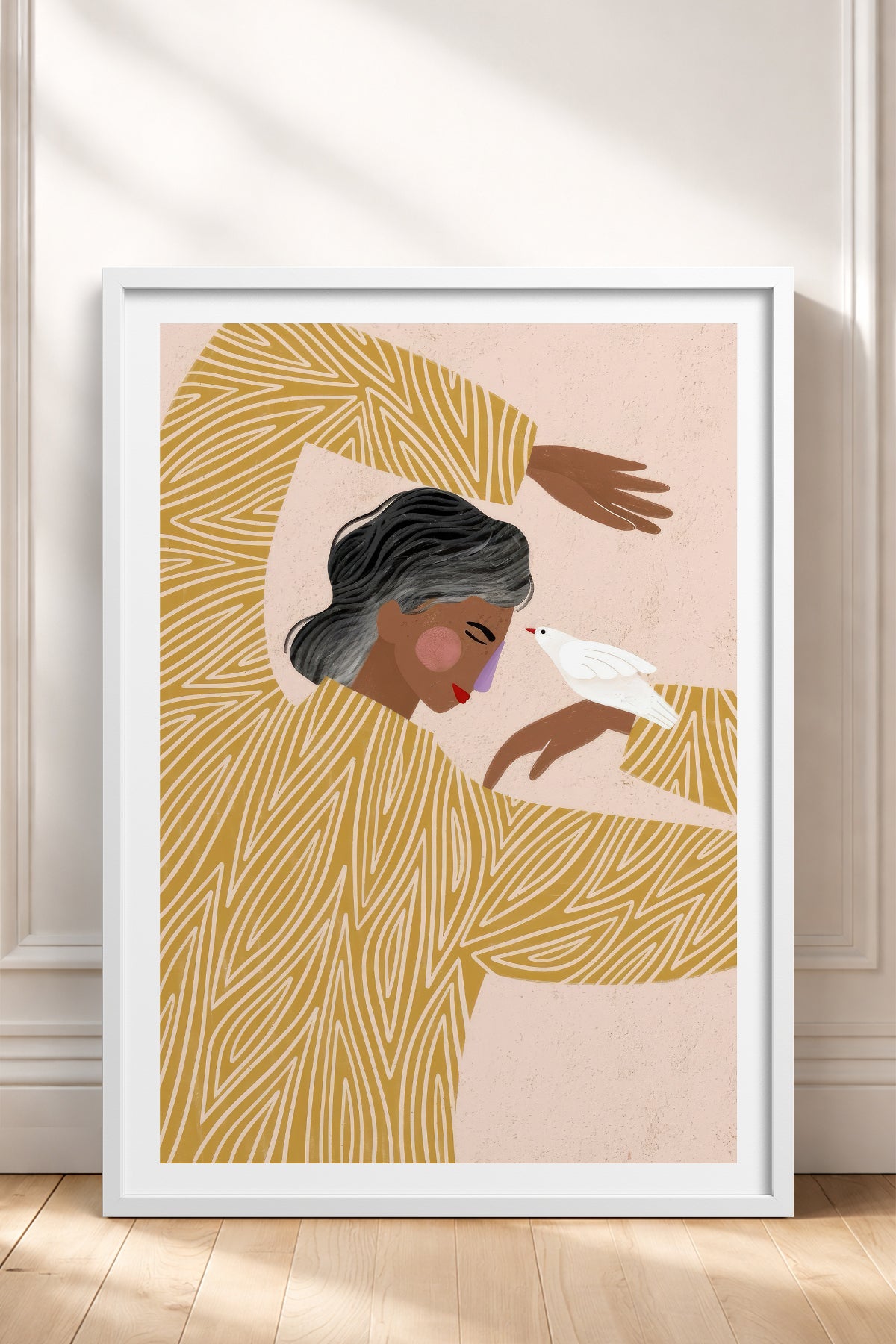 HOMEPACK Ahşap Çerçeveli Tablo Çerçeveli Poster Sanatsal Modern Duvar Dekoru TK-951