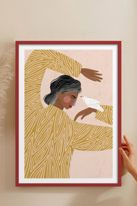 HOMEPACK Ahşap Çerçeveli Tablo Çerçeveli Poster Sanatsal Modern Duvar Dekoru TK-951