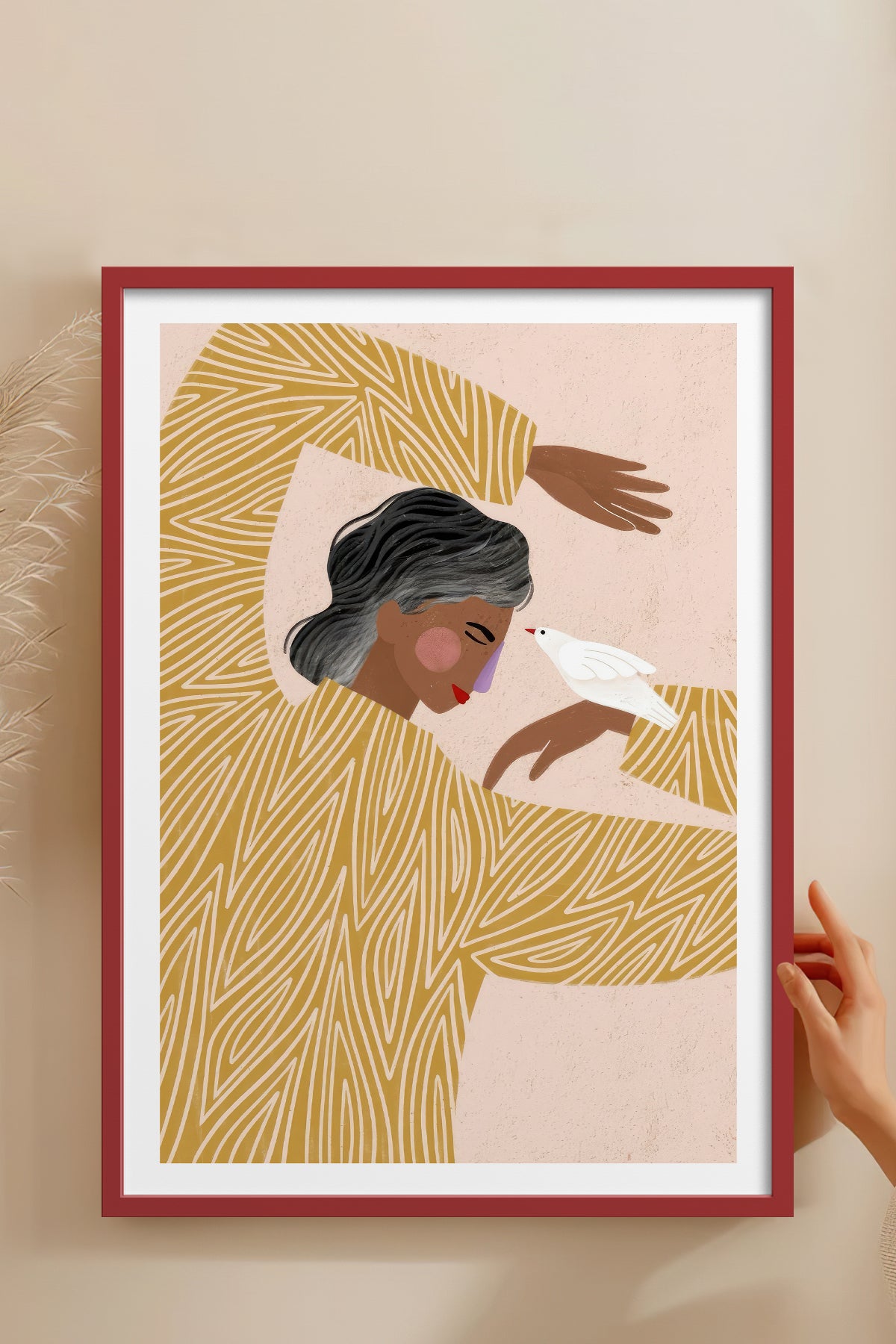 HOMEPACK Ahşap Çerçeveli Tablo Çerçeveli Poster Sanatsal Modern Duvar Dekoru TK-951