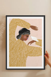 HOMEPACK Ahşap Çerçeveli Tablo Çerçeveli Poster Sanatsal Modern Duvar Dekoru TK-951