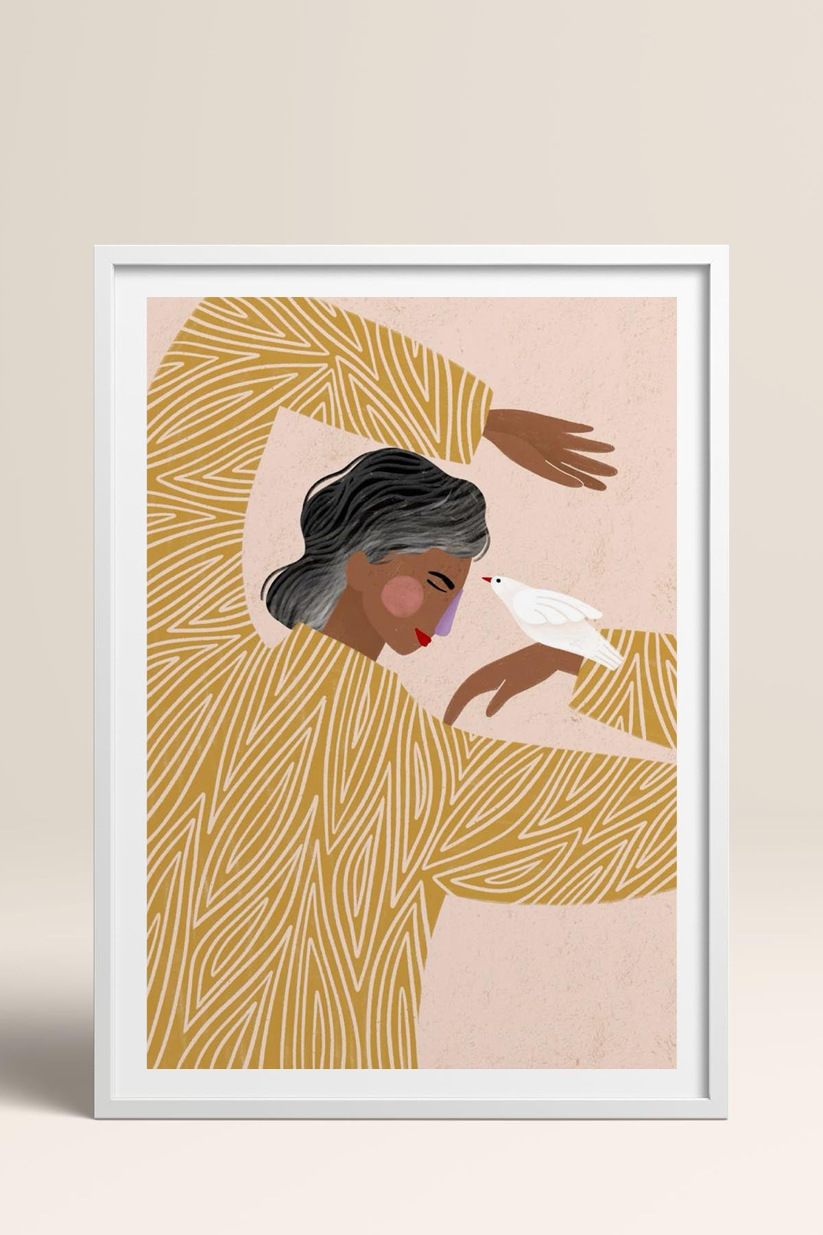 HOMEPACK Ahşap Çerçeveli Tablo Çerçeveli Poster Sanatsal Modern Duvar Dekoru TK-951