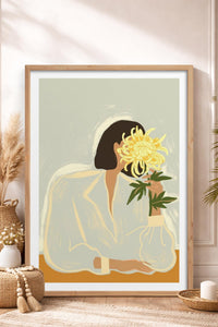 HOMEPACK Ahşap Çerçeveli Tablo Çerçeveli Poster Sanatsal Modern Duvar Dekoru TK-952