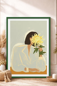 HOMEPACK Ahşap Çerçeveli Tablo Çerçeveli Poster Sanatsal Modern Duvar Dekoru TK-952