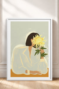 HOMEPACK Ahşap Çerçeveli Tablo Çerçeveli Poster Sanatsal Modern Duvar Dekoru TK-952