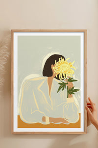 HOMEPACK Ahşap Çerçeveli Tablo Çerçeveli Poster Sanatsal Modern Duvar Dekoru TK-952