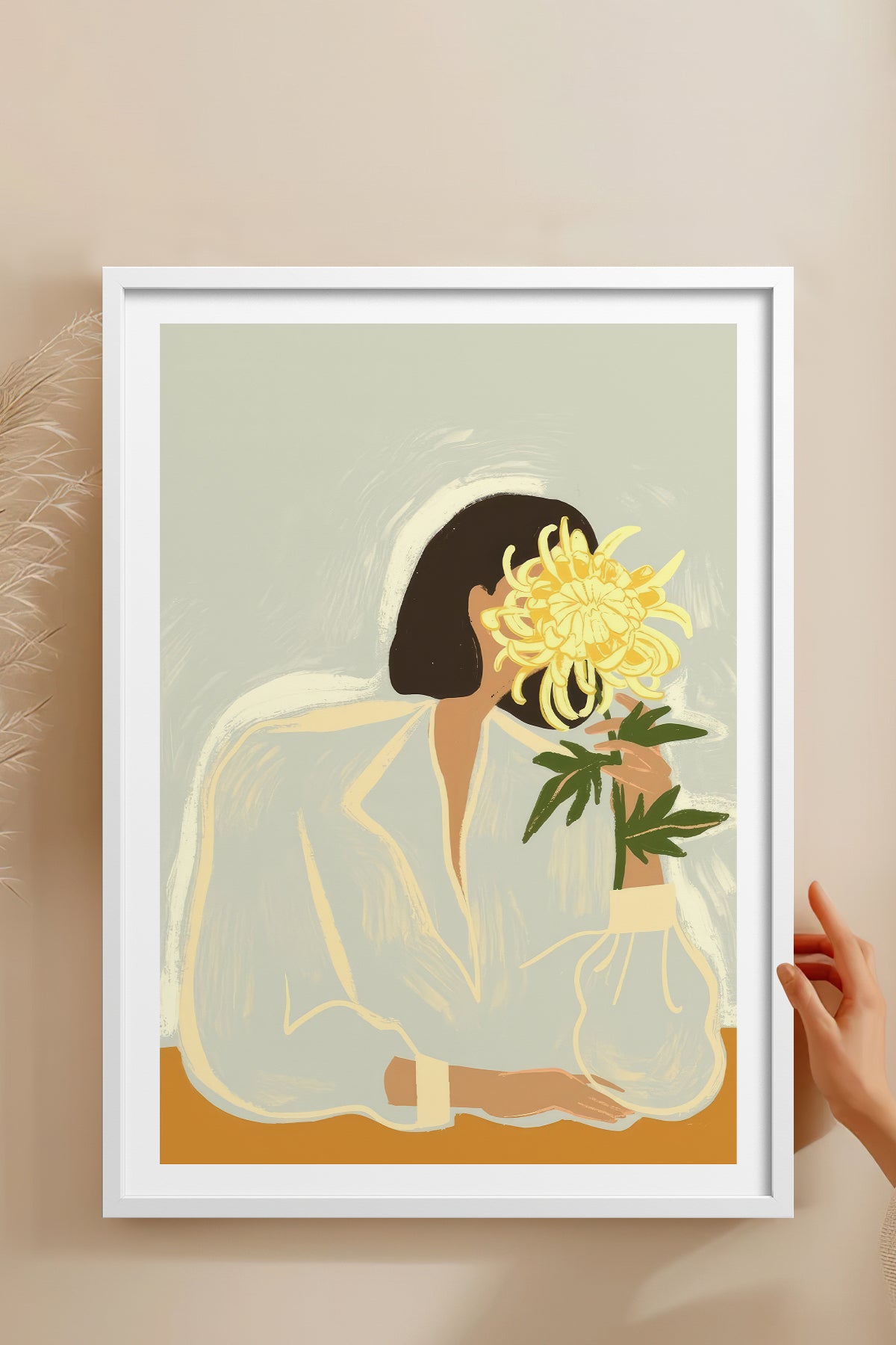 HOMEPACK Ahşap Çerçeveli Tablo Çerçeveli Poster Sanatsal Modern Duvar Dekoru TK-952