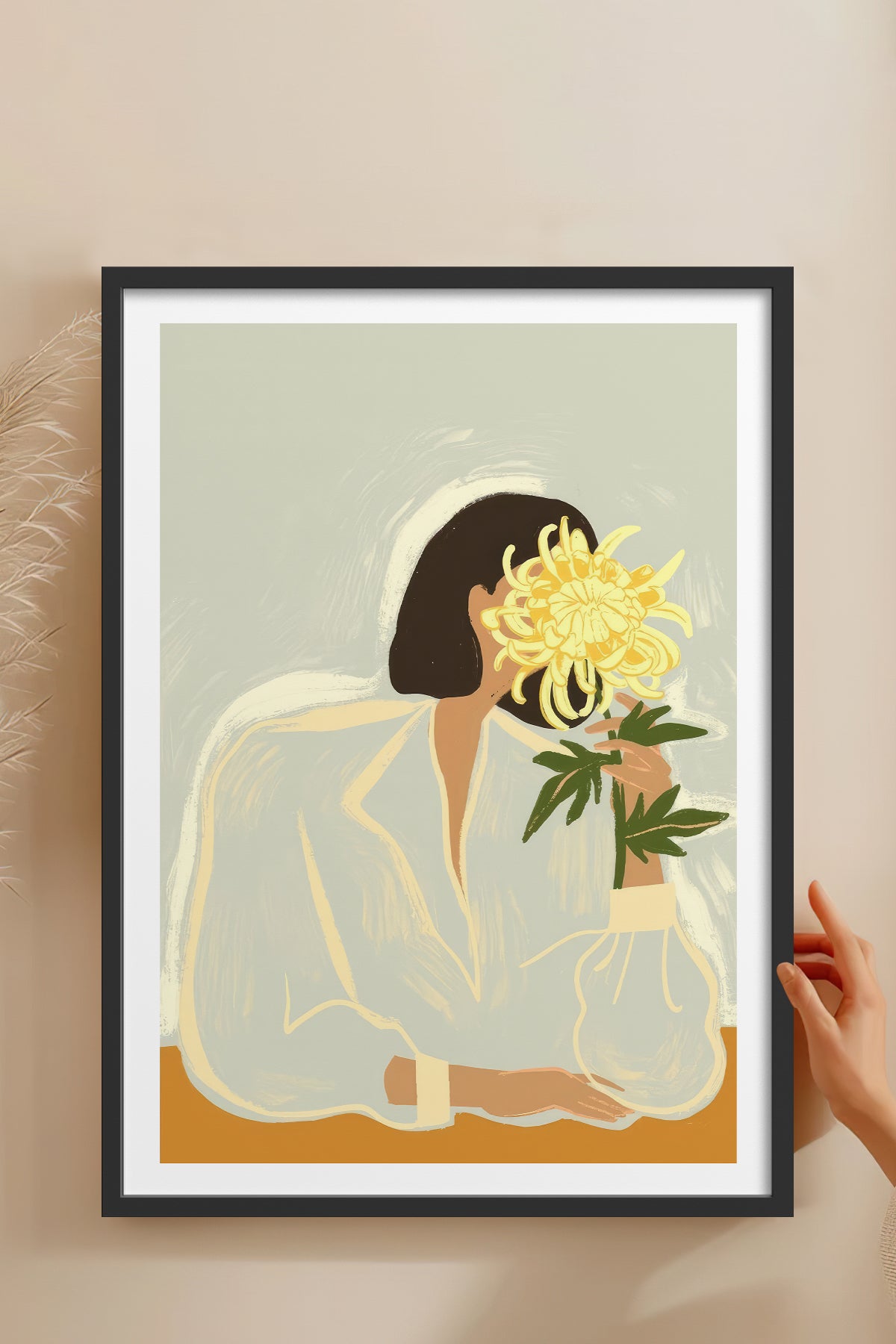 HOMEPACK Ahşap Çerçeveli Tablo Çerçeveli Poster Sanatsal Modern Duvar Dekoru TK-952