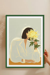 HOMEPACK Ahşap Çerçeveli Tablo Çerçeveli Poster Sanatsal Modern Duvar Dekoru TK-952